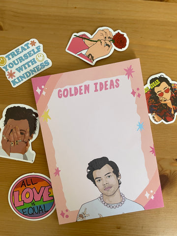 Golden Ideas Harry Styles Notepad