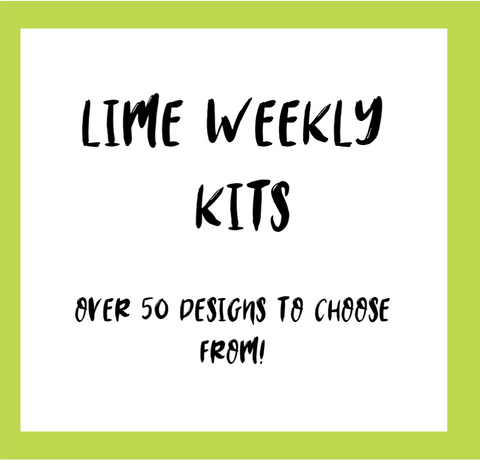 DIGITAL Lime Weekly Sticker Kits