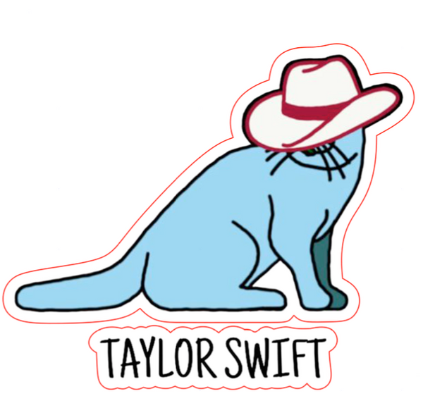 Taylor Swift Cat Die Cut Stickers