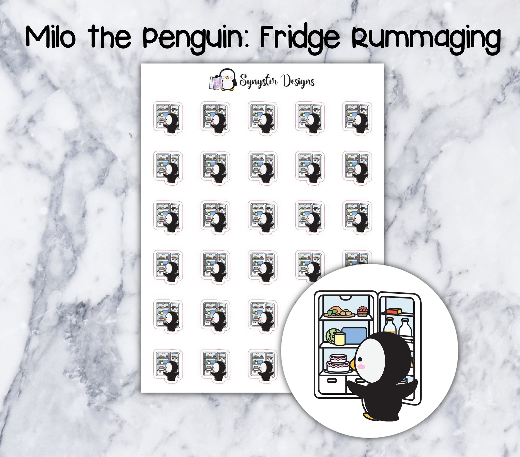 Fridge Rummaging Milo the Penguin