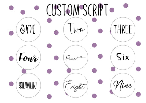 Custom script request stickers