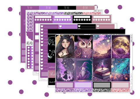 Purple Witch Sticker Kit