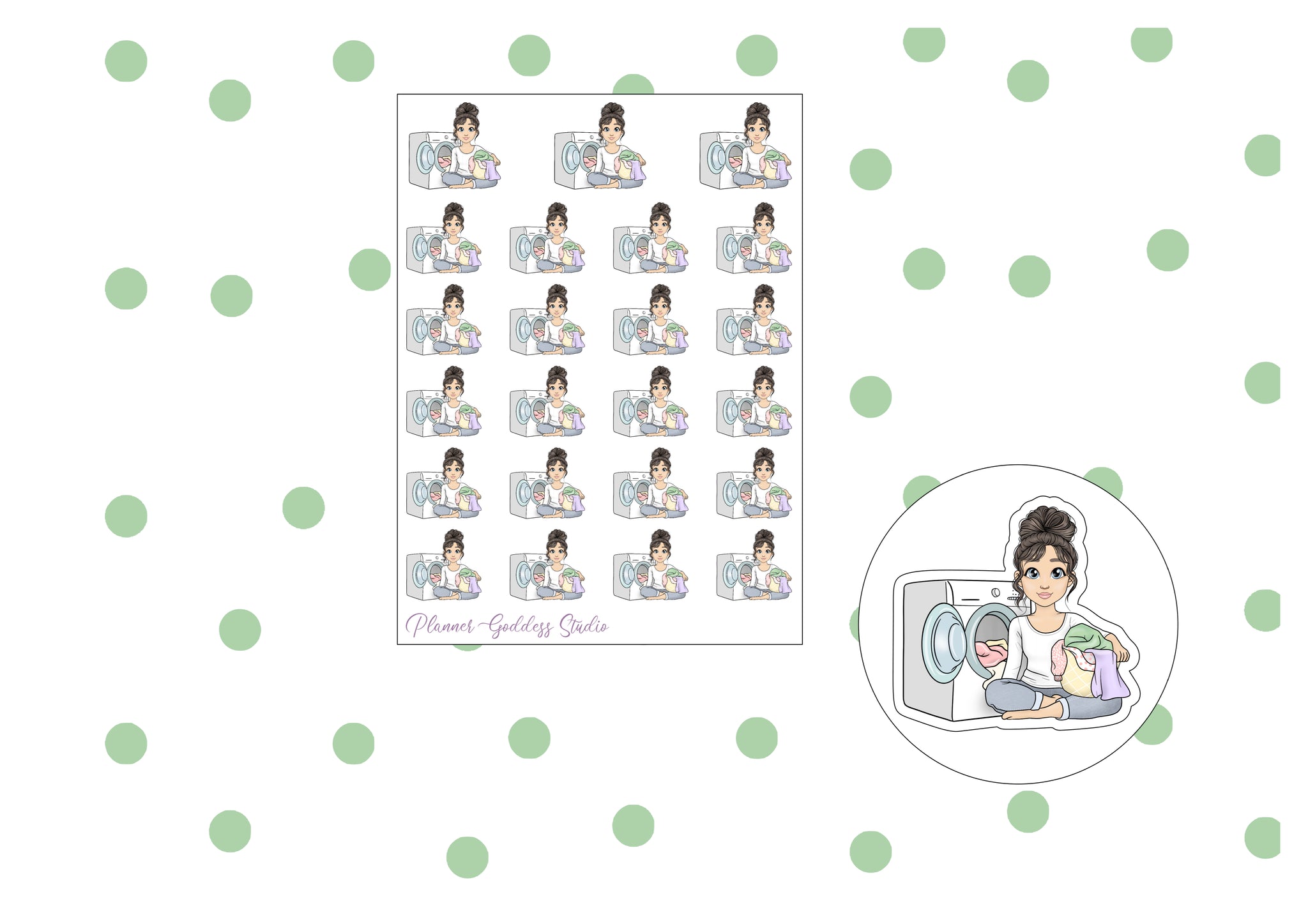 Laundry Girls sticker sheet