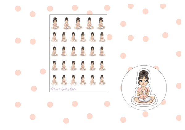 Tea and Book Girls sticker sheet