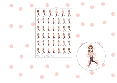 Jogging Girls Sticker Sheet
