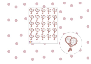 Tennis doodle stickers