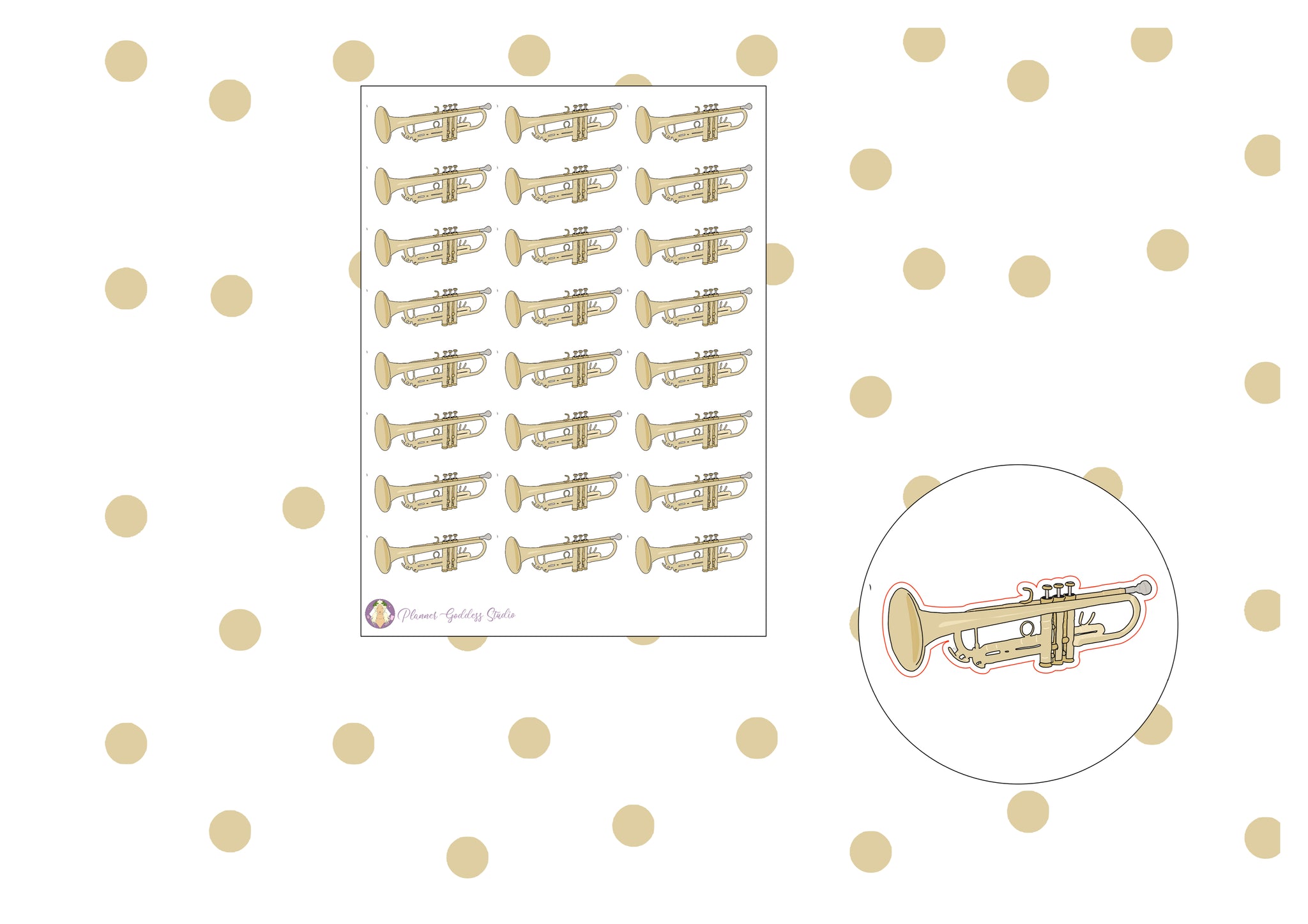 Trumpet Sticker Sheet