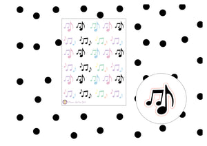 Music Notes Sticker Sheet