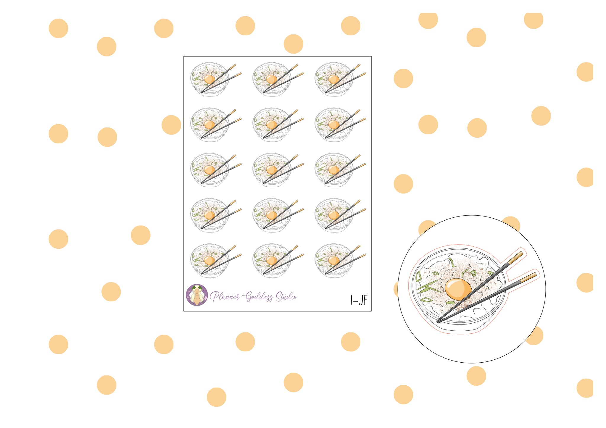 Japanese Food Oyakodon Sticker Sheet