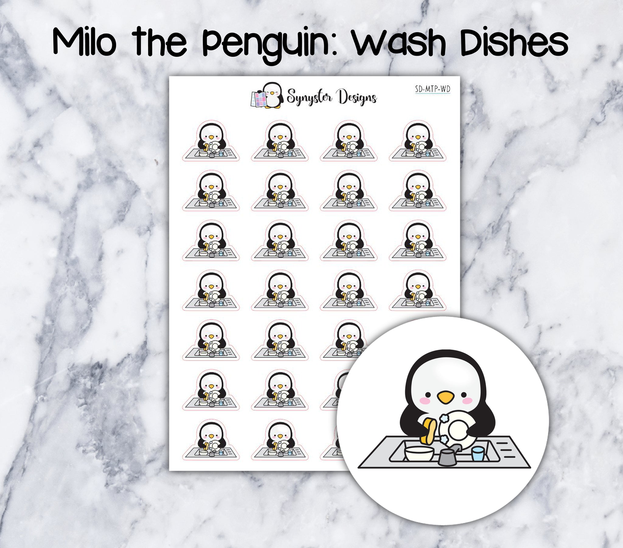Wash Dishes Milo the Penguin